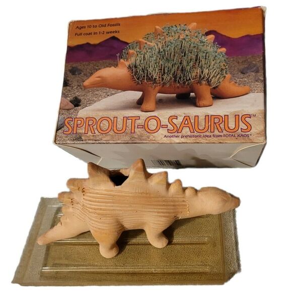 Vintage Terra Cotta Planter Sproutosaurus Prehistoric Dinosaur Planter Pot 1993 - Picture 1 of 6